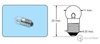 Tungsram ZSEBLÁMPA IZZÓ zsebizzó 2,5V 0,2A E10/13 2780 E3623 11x23