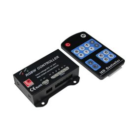   ADELEQ RGB+W LED SZALAG VEZÉRLŐ, 12V 192W, 24V 384W távirányítóval, 16A