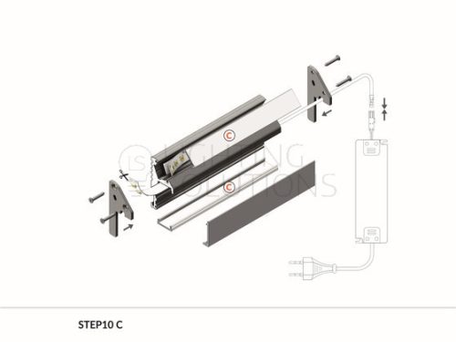 TOPMET LED profil STEP10 C 1000 mm eloxált