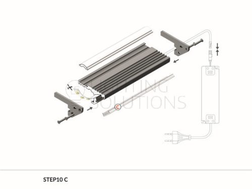 TOPMET LED profil STEP10 C 1000 mm eloxált