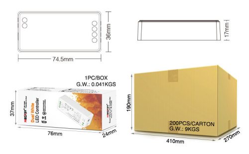 2,4G MiBoxer CCT vezérlő FUT035s