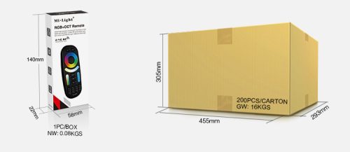 MiLight 4 zónás RGB+CCT távirányító Gombos FUT092B