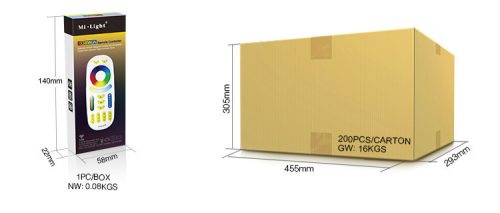 MiLight 4 zónás RGB+CCT távirányító Gombos FUT092