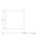 Es-system Flat Led panel 44W 4000K IP65 595x595mm 5200lm RAL9016