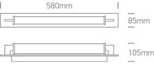 38118K / C / C krómozott LED CW 18W IP44 230V