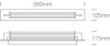 38118N / C / W Chrome LED WW 18W IP44 230V