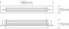 38118N / C / W Chrome LED WW 18W IP44 230V