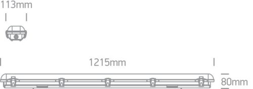 38236m / c IP65 LED 60W CW 230V PC / PC