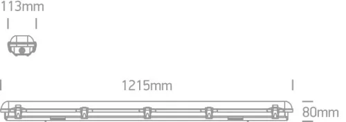 38236m / c IP65 LED 60W CW 230V PC / PC