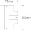 41016b / w fehér fedél T Connector 41016A