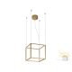 Viokef Pendant L400x400 GOLD CUBE 4207100
