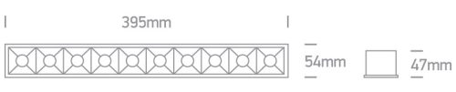 50006B / W / W fehér LED 40W WW 38DEG IP20 230V