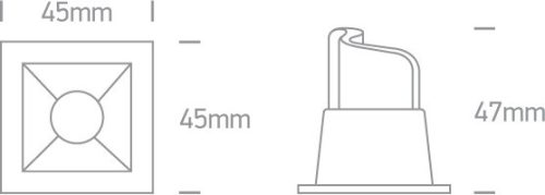 50102b / b / w Fekete LED 2W WW 30DEG IP20 700MA szabályozható
