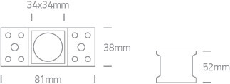 50103ATH / B / W Fekete 3W WW Trimless IP20 230V sötét fény