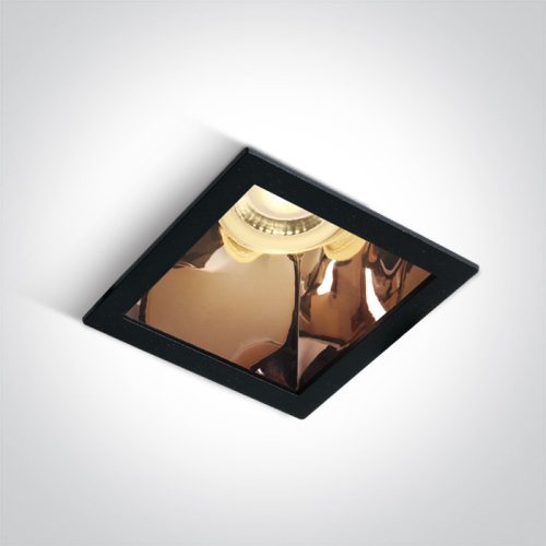 50105m / b / cu fekete gu10 10W réz reflektor sötét fény