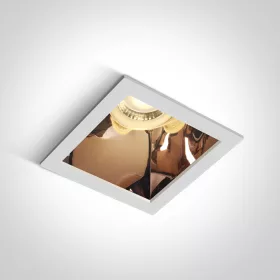 50105m / w / cu white gu10 10w réz reflektor sötét fény