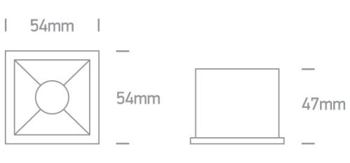 50106B / B / W Fekete LED 6W WW 38DEG IP20 230V