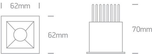 50107B / W / W fehér LED 6,5W WW 36DEG IP20 350mA szabályozható