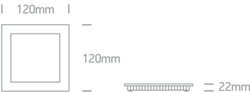 50108FA / g / w szürke LED 8W WW IP40 230V