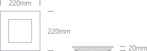50122F / g / w szürke LED 22W WW IP40 100-240V