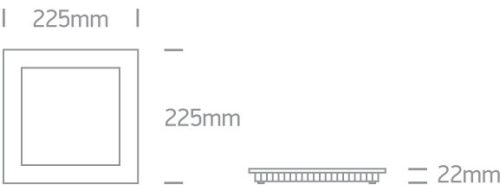 50122FA / W / W fehér LED 22W WW IP40 230V