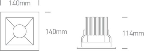50130B / W / C fehér COB LED 30W CW 30DEG 230V