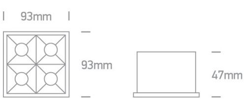 50406b / b / w Fekete LED 16W WW 38DEG IP20 230V