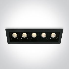   50502b / b / w Fekete LED 5x2W WW 30deg IP20 700MA szabályozható