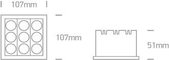 50906C / B / W Fekete LED 22W WW IP20 230V sötét fény