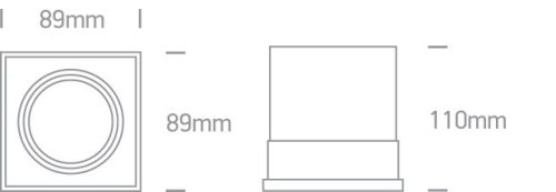 51010TR / B fekete MR16 GU10 Trimless doboz