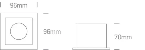 51105TA / B fekete állítható GU10 50W sötét fény