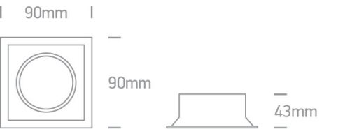 51105tg / w white gu10 50w