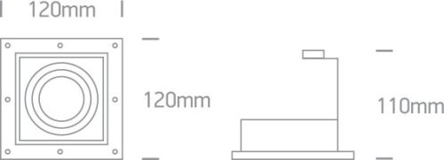 51105TR / W WHITE GU10 50W TRIMLESS