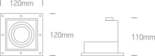 51105TR / W WHITE GU10 50W TRIMLESS