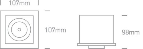 51109B / W / W fehér COB LED 10W WW 36D IP20 230V