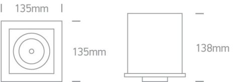 51120B / W / W fehér COB LED 20W WW 36D IP20 230V