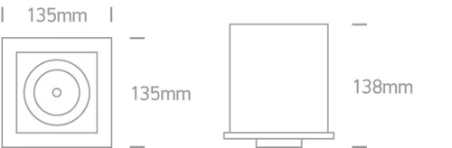 51120B / W / W fehér COB LED 20W WW 36D IP20 230V