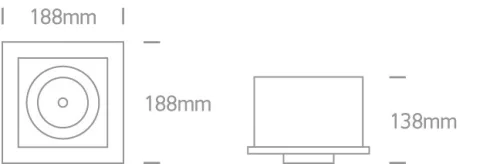 51140B / W / W fehér COB LED 40W WW 36D IP20 230V