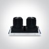 51212E / W / C fehér LED 2x12W CW IP20 700MA 40DEG állítható félig sötét fény