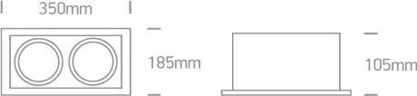 51230 / B / W Fekete COB LED 2x30W WW 38DEG 230V