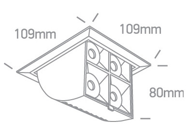 51406b / b / w Fekete LED 16W WW 38DEG IP20 230V