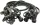 Tronix füzér 585-023 FLC-BL-100-100PL lapos gumikábel, végzáró, dugvilla, 100db E27 foglalat, 100m