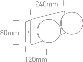 60107b / c króm G9 2x28W IP44