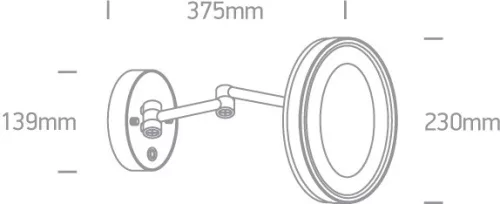 60204 / C LED krómozott tükör + kapcsoló 7W CW IP44 100-240V