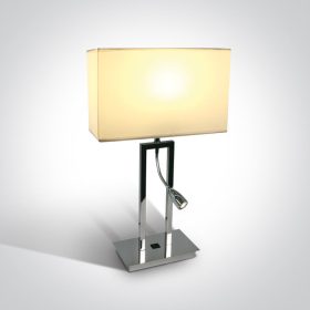   61044A / C / W krómozott asztali lámpa LED 3W + 40W E27 fehér árnyalat