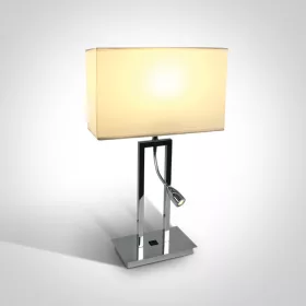   61044A / C / W krómozott asztali lámpa LED 3W + 40W E27 fehér árnyalat