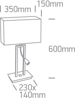 61044A / C / W krómozott asztali lámpa LED 3W + 40W E27 fehér árnyalat