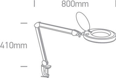 61066 / W fehér LED 8W DL 230V nagyító lencse