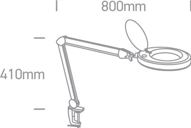 61066 / W fehér LED 8W DL 230V nagyító lencse