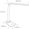 61068b / c fekete asztali lámpa LED 12W CW DIMMBLEBLE 100-240V
